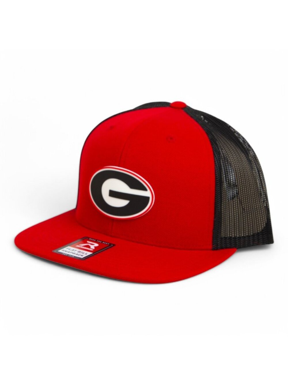 Georgia Bulldogs Power G 3D Wool Blend Flat Bill Hat- Red/ Black